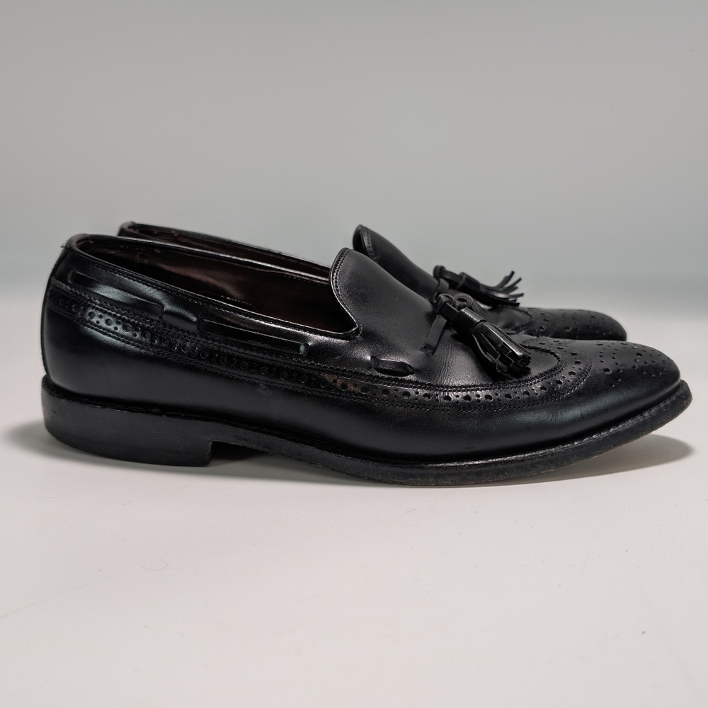 Allen Edmonds Manchester Leather Wingtip Tassel Loafers - Black